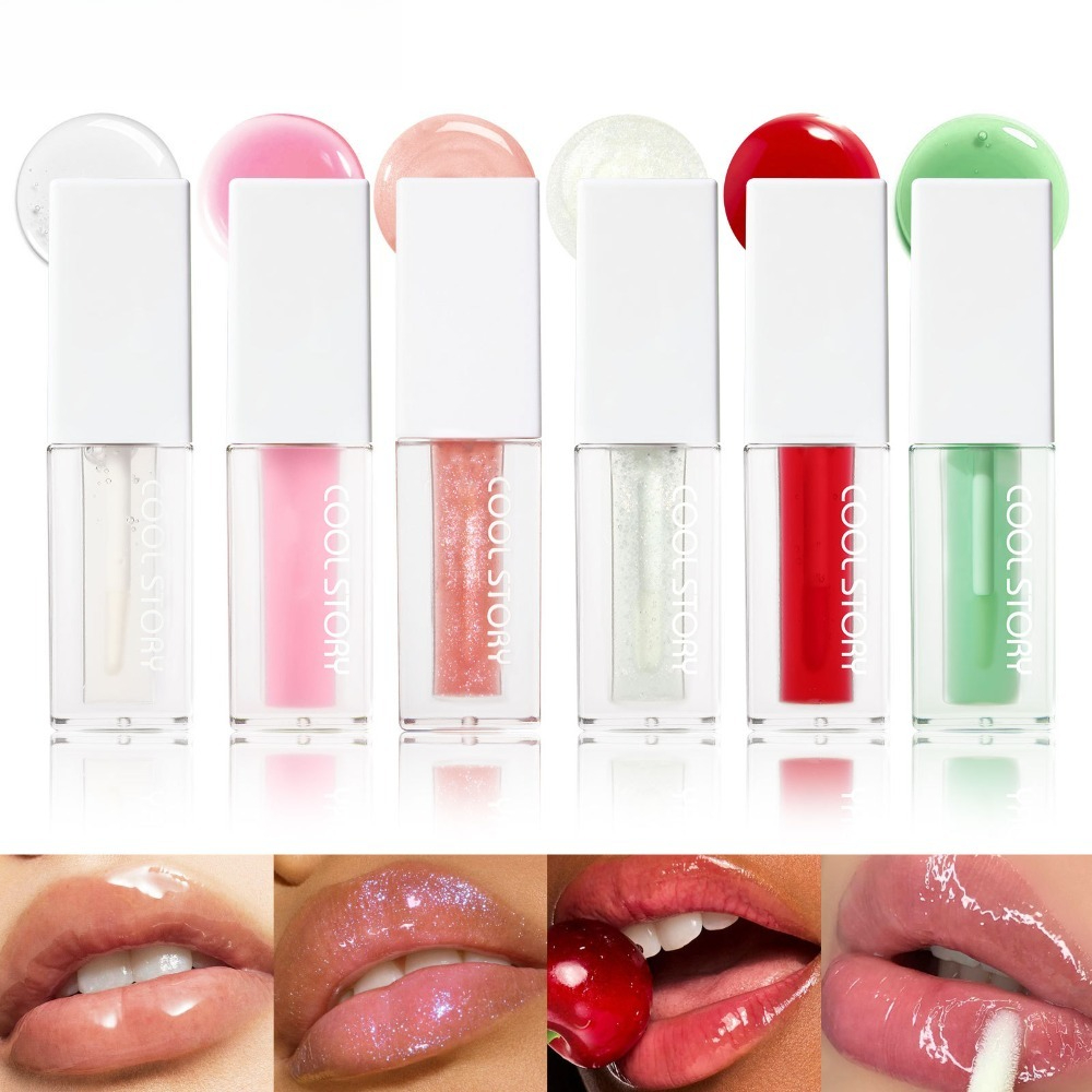 Beauty Makeup Store - Transparent Glitter Lip Oil 6 Color