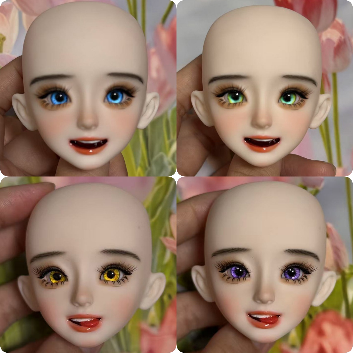Beauty Makeup For Kids - Smiling Face Handmade Makeup Dolls Head