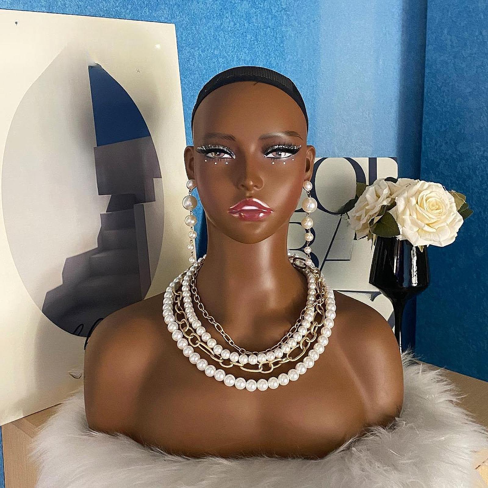 Woman Beauty Makeup - Realistic Female Mannequin Head with Makeup