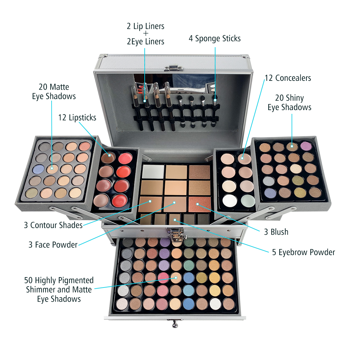 132 Color Makeup Gift Kit Full - Beauty Book Makeup Kit 리뷰 및 가격