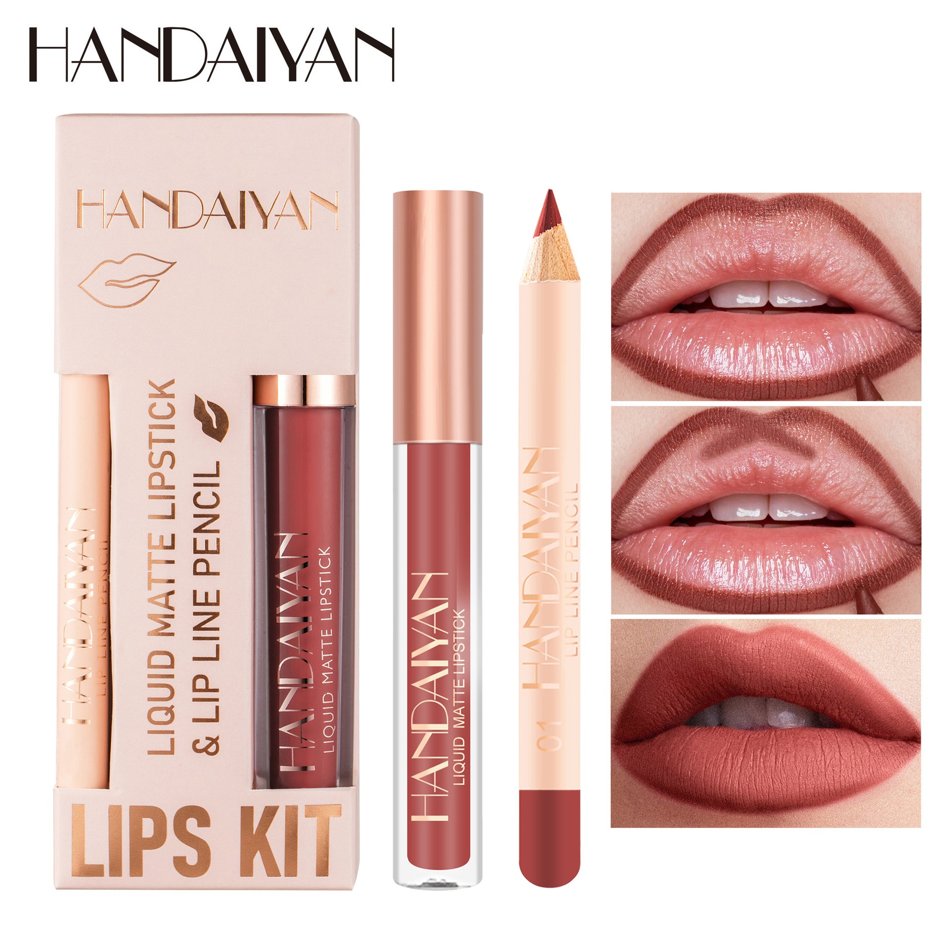 12 Color Lip Liner and Lipstic - Beauty Makeup Store 리뷰 및 가격