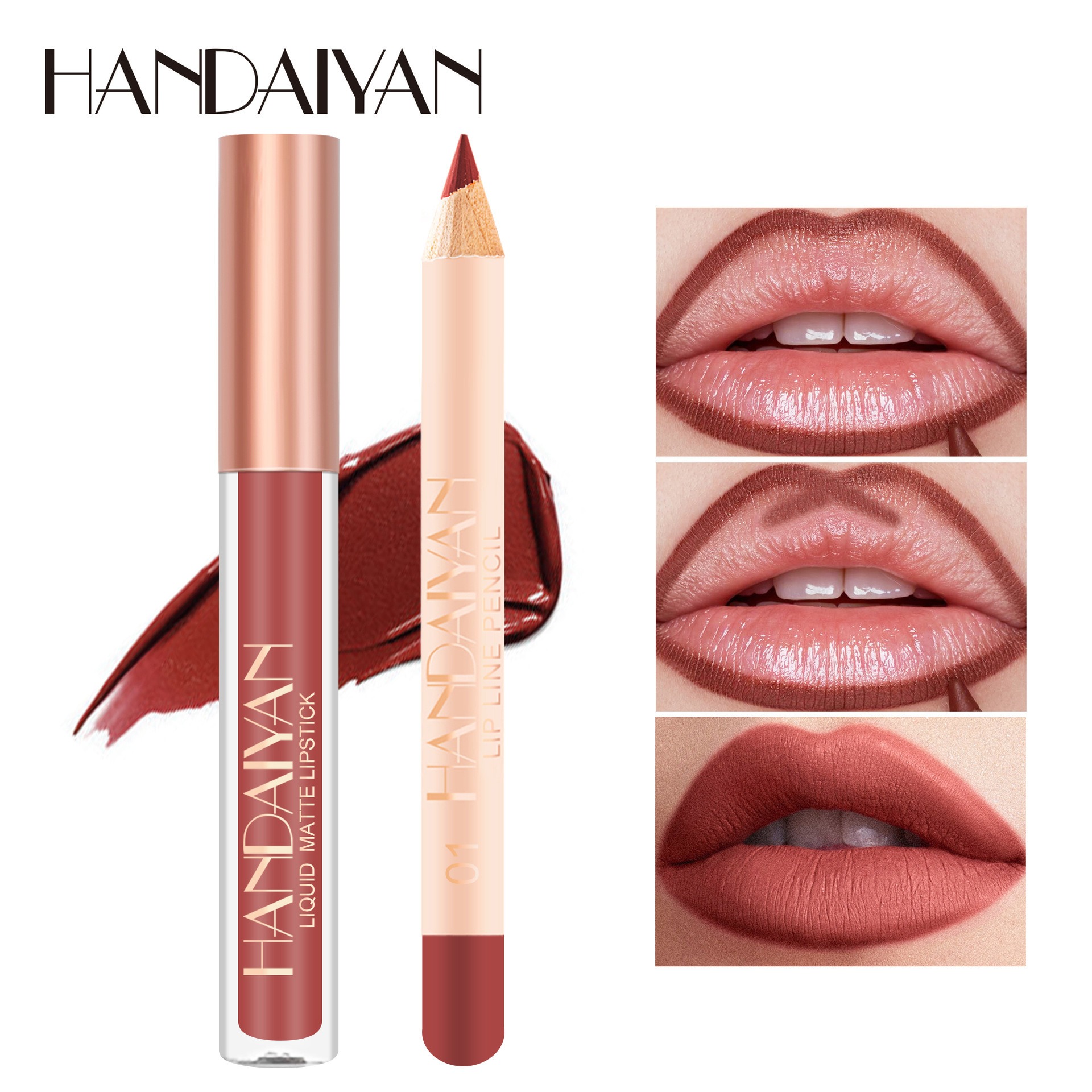 12 Color Lip Liner and Lipstic - Beauty Makeup Store 리뷰 및 가격