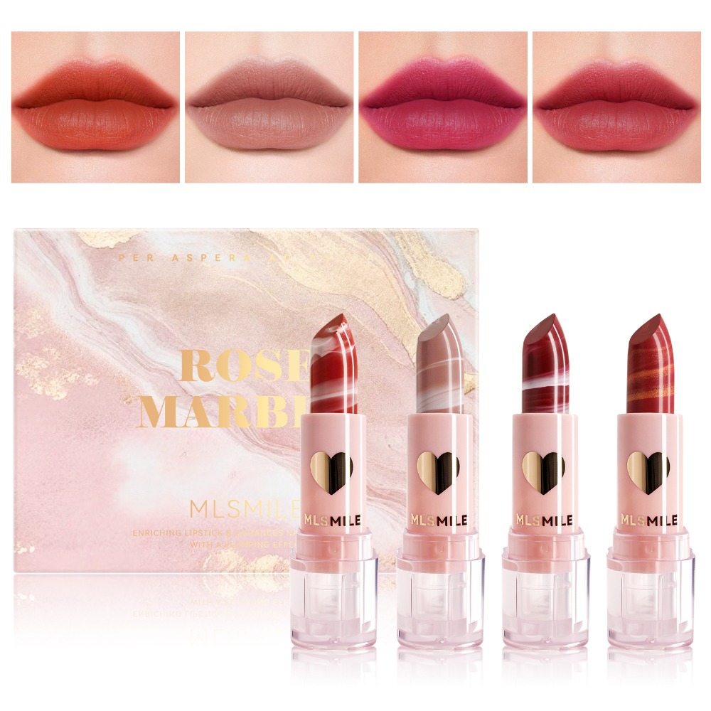 Marble Pattern Lipstick Set Ve - Beauty Makeup Store 리뷰 및 가격