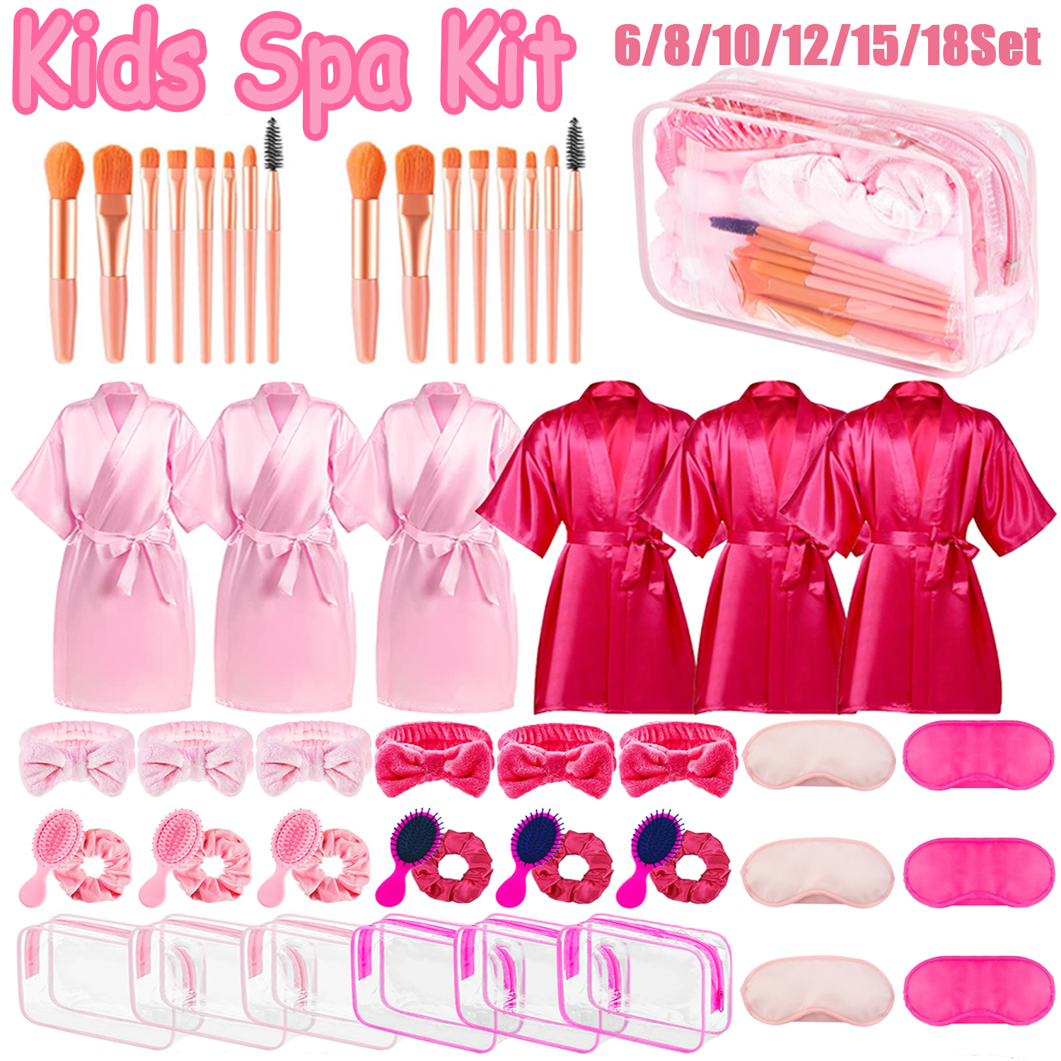 6-18 Set Spa Party Robes for G - Beauty Makeup For Kids 리뷰 및 가격