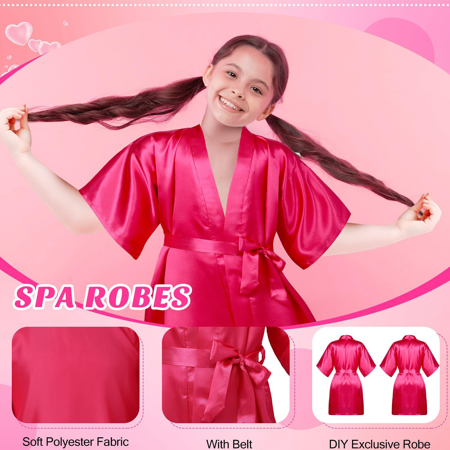 6-18 Set Spa Party Robes for G - Beauty Makeup For Kids 리뷰 및 가격