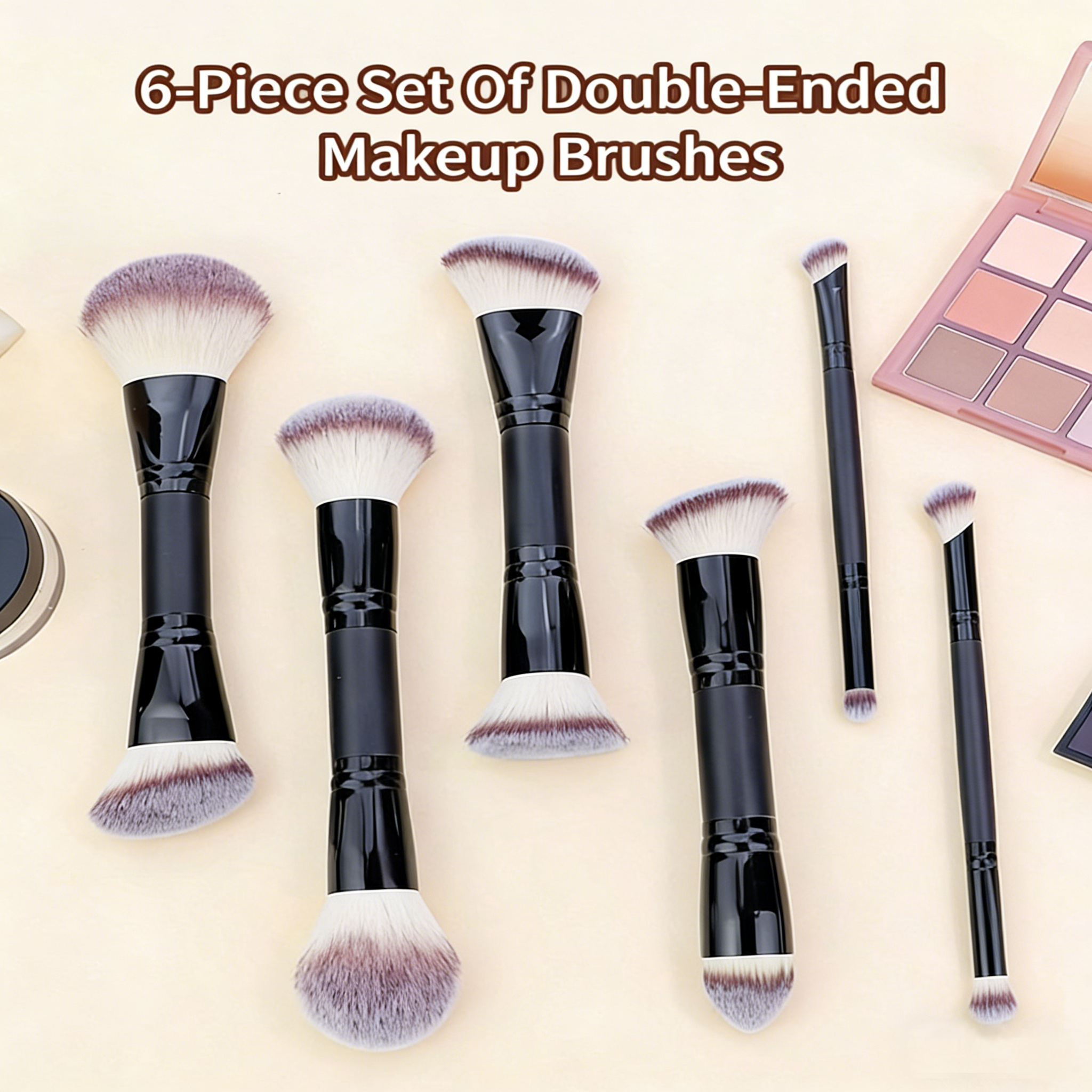 6 Double-Ended Makeup Brushes, - Beauty Makeup Look 리뷰 및 가격
