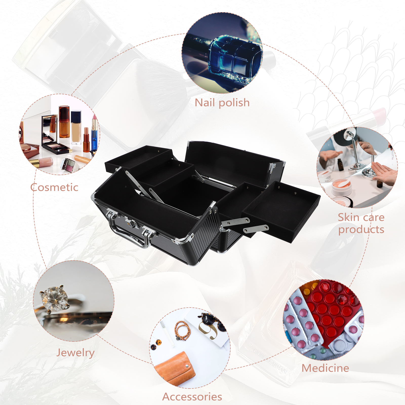 Makeup Case Handheld Storage C - Woman Beauty Makeup 리뷰 및 가격