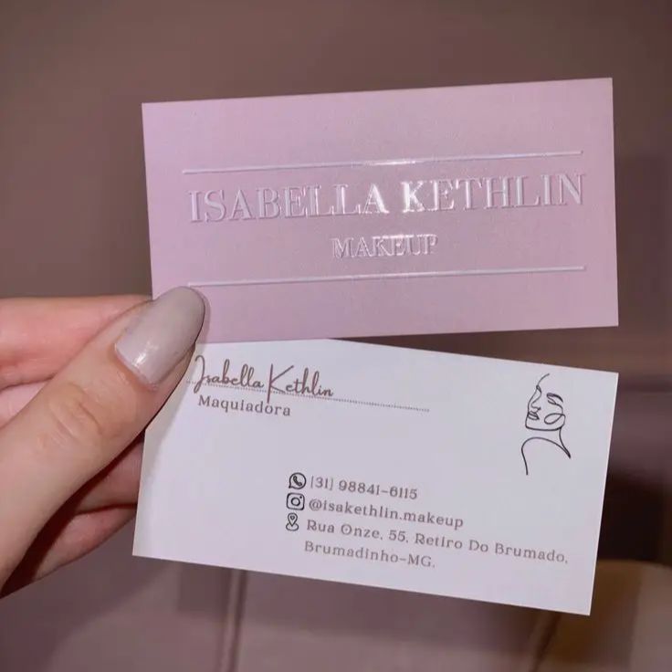 Custom Spot UV Business Cards  - Beauty Makeup Edit 리뷰 및 가격