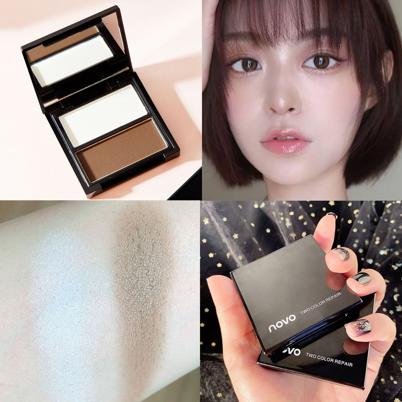 NOVO Two Tone Makeup Disc Powd - Beauty Makeup Novo 리뷰 및 가격