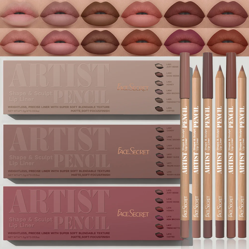 6pcs Set Artist Face Secret Li - Lip Liner Pencil 리뷰 및 가격