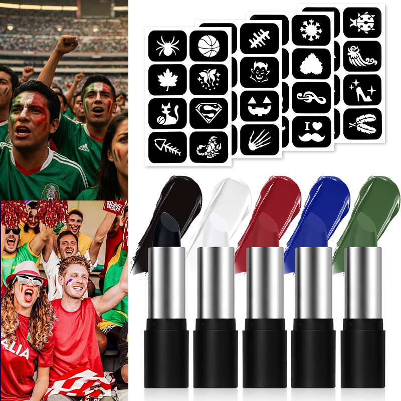 5 Colors Face Paint Stick Set  - Beauty Makeup Games 리뷰 및 가격