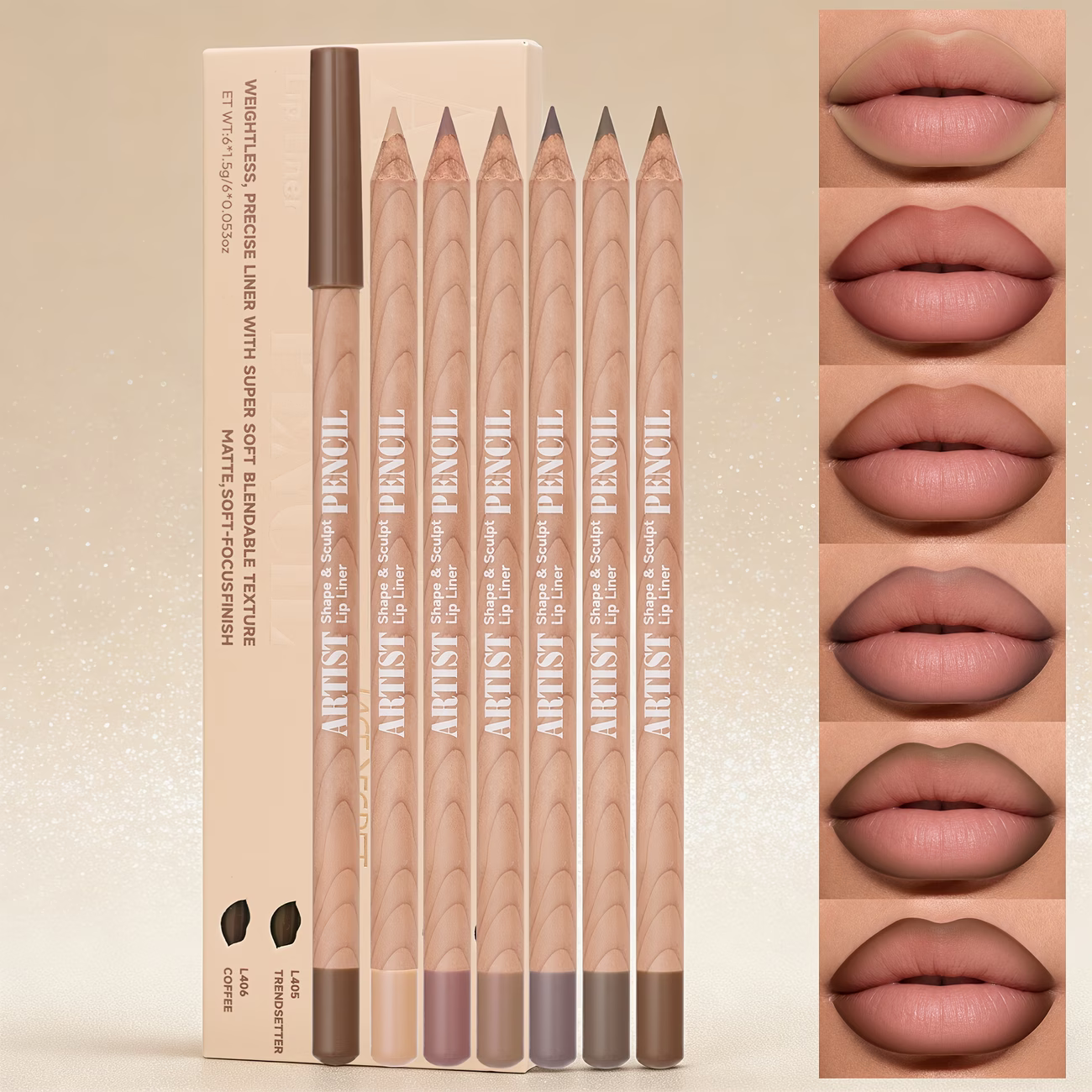 FACE SECRET 6pcs Velvet Matte  - Lip Liner Pencil 리뷰 및 가격