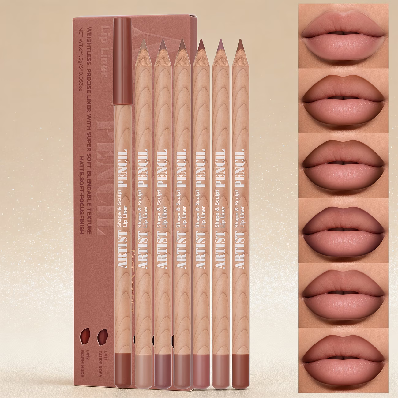 FACE SECRET 6pcs Velvet Matte  - Lip Liner Pencil 리뷰 및 가격