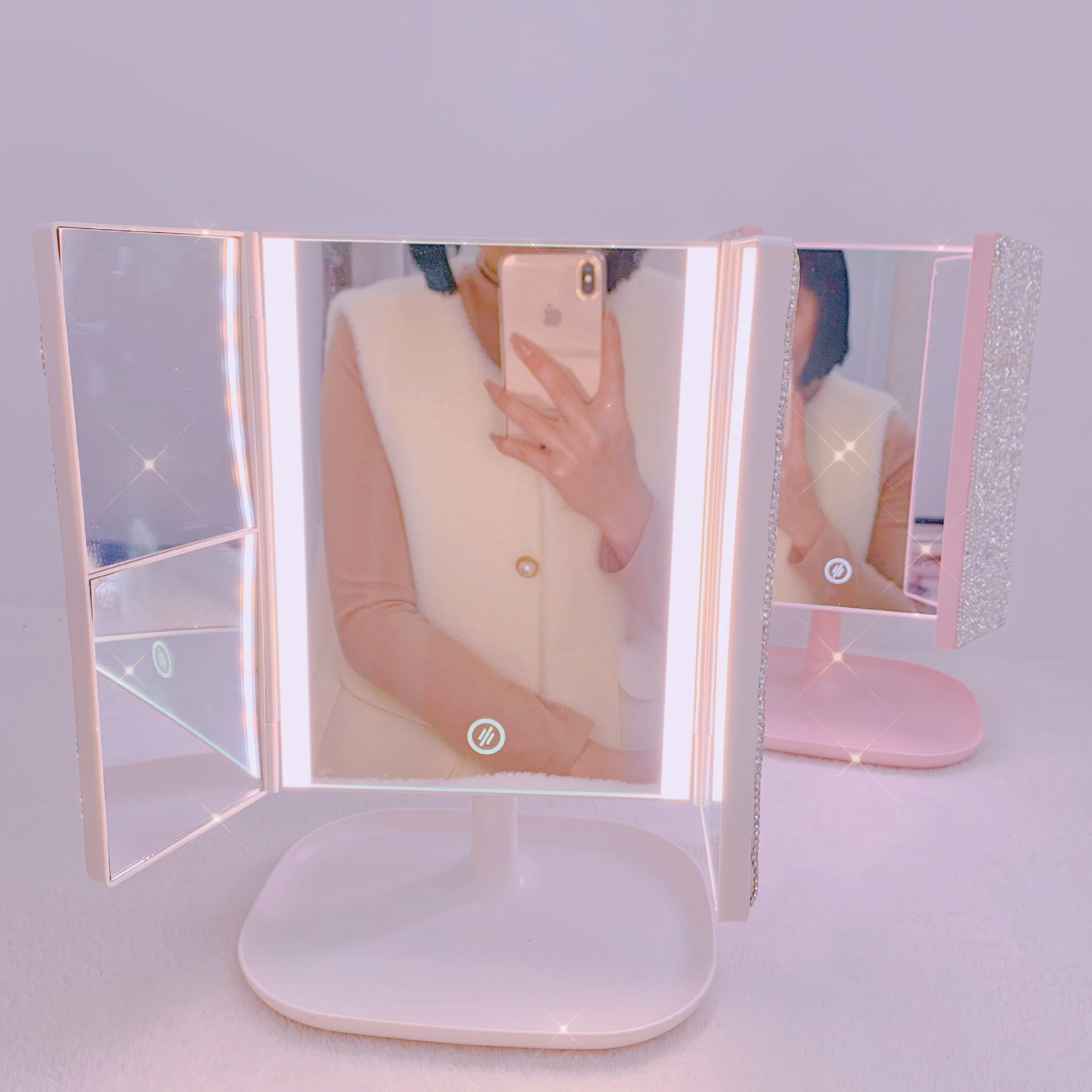 Trifold LED Makeup Mirror Beau - Beauty Forever Makeup 리뷰 및 가격