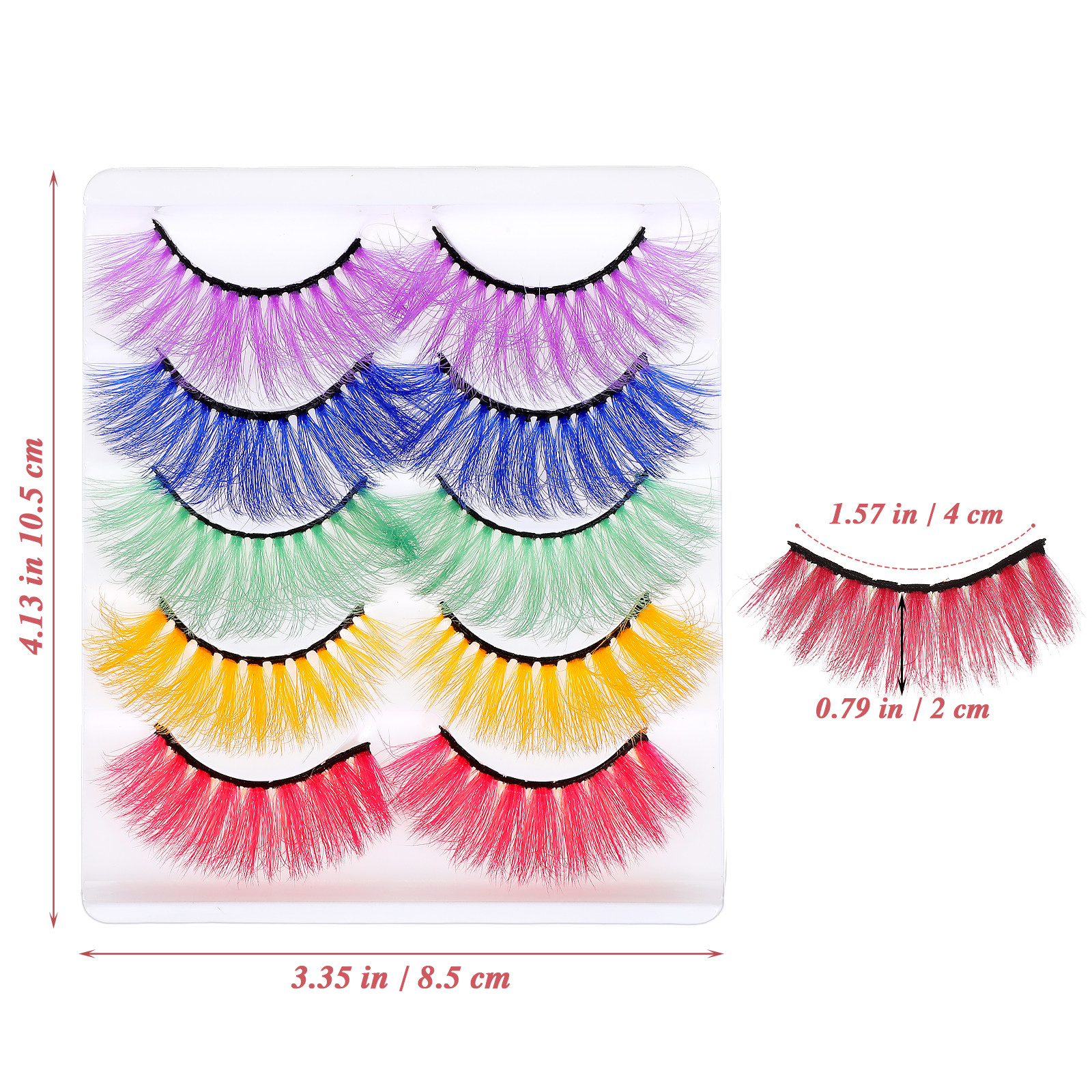 5Pairs Vibrant Colorful False  - Beauty Makeup Look 리뷰 및 가격