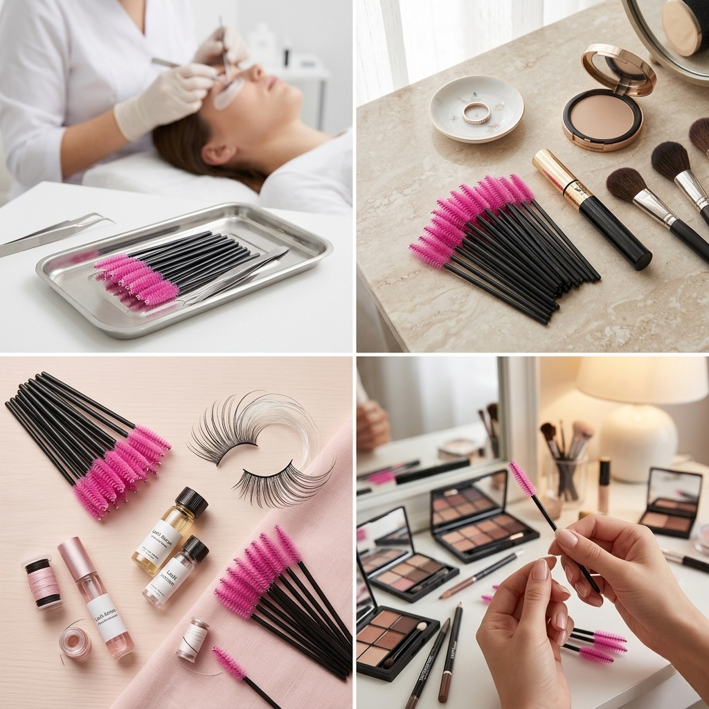 50Pcs Bulk Women Eyelash Brush - Woman Beauty Makeup 리뷰 및 가격